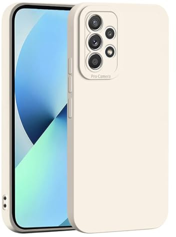 SEAHAI Case for Samsung Galaxy A52s 5G / Samsung Galaxy A52, Ultra Thin Premium Soft Silicone Phone Cover with Thickened Camera Protection Design, Shockproof TPU Bumper Fashion Case Cover - White