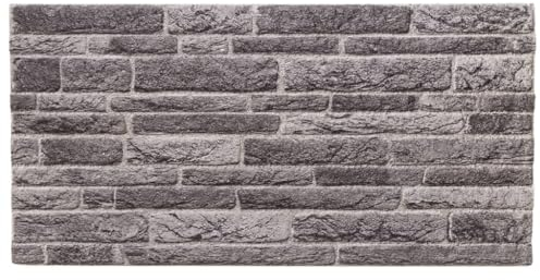 vidaXL 3D Wandpaneele 10 Stk., Wandpaneel mit Ziegel-Optik, Wandaufkleber für Küche Schlafzimmer Wohnzimmer, Ziegelstein Wandverkleidung, Anthrazit EPS