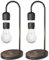ledscom.de 2 piezas Lámpara magnética flotante de sobremesa MAGNETO, negra, luz decorativa, luz de ambiente