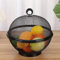WJUHYGTF Corbeille De Fruits avec Moustiquaire, Moustiquaire, Bol De Fruits, Métal avec Couvercle, Filet À Fruits Répulsif Contre Les Mouches des Fruits, Stockage Moderne des Fruits,Noir