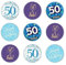 24 x 50th Birthday Edible Rice Wafer Paper Cupcake Toppers Cake Decorations Bday Celebration
