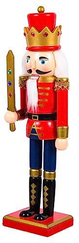 HOLIDYOYO Decorazione Natalizia Da Scrivania Ornamento Festivo Legno Di Soldatino Nutcracker Addobbo Tradizionale Per Casa e Ufficio Per Famiglia e Amici