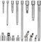 ZUYNPOQ 15 Pieces Drive Tool Accessory Set Includes Socket Adapters 1/4'' 3/8'' 1/2'' Extensions and Joints Drive Impact Extension Multifunctional Sleeve