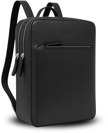 GYSNOIZE Zaino Uomo Vera Pelle - Elegante Zaino Uomo Artigianale Pelle Morbida Dollaro Porta PC Ufficio Lavoro e Viaggio Raffinato e Funzionale
