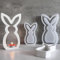 ALEFBET Silikonform Hase, Silikonformen Gießformen Ostern, Silikon Gießform Ostern Kaninchen, Gipsformen zum Gießen, Epoxidharz Formen Ostern Hase（Hase Hohl）
