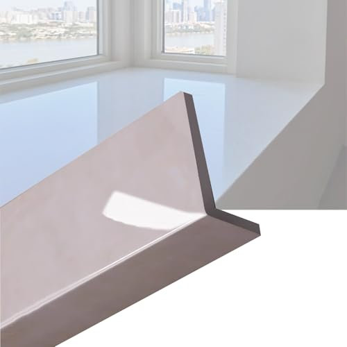 XILYZMO Davanzali Interni su Misura PVC, PVC Marmo Paraschizzi, Tagliabile Finestra Protezione Davanzale da, Facile Installare Personalizzabile Balcone Piastra Protezione(B-Type,170/W20)