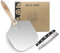 AM Arena Home Pizza Peel with Rocker Cutter – Premium Aluminium Pizza Peel 12 inch (30.6 x 30.5 cm), Pizza Paddle with Foldable Wooden Handle,& Dough Scraper – Ideal for Homemade Pizza & Baking