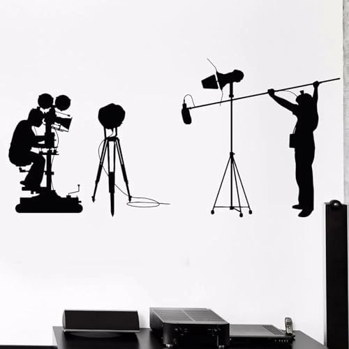 LUXINSHISU Vinyl Kino Wandaufkleber Film Fotografie Kamera Regisseur Aufkleber Kunst