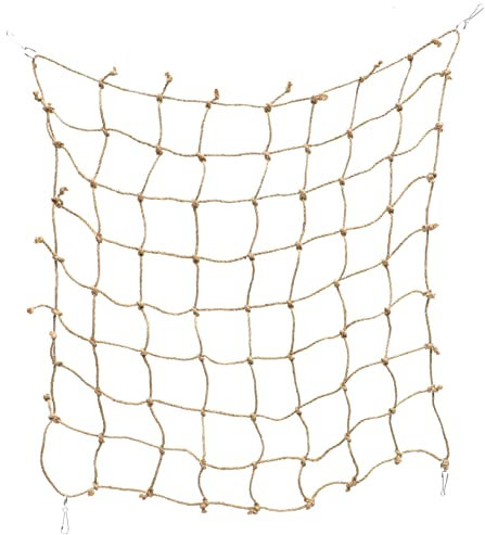 Sosoport Parrot Climbing Net Rope Toy Hamster Cage Accessory Birds Hanging Bed Swing Rope Net