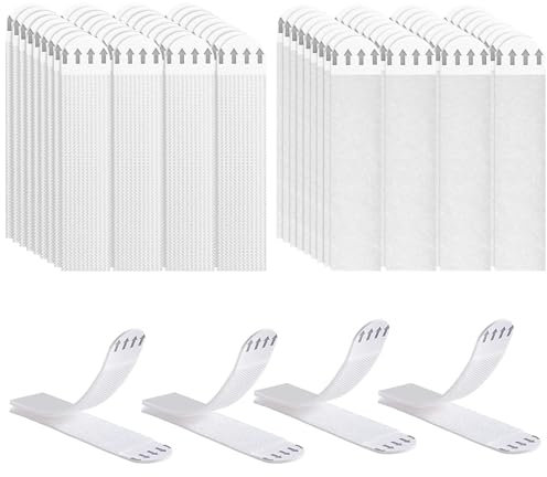 48 Pairs Command Strips, Picture Canvas Hanger No Nails, Damage Free Adhesive Mounting Strips for Pictures and Photos Frame Hanging(16 * 46mm and 19 * 92mm)