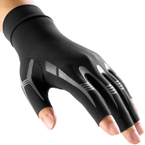 FREETOO Guantes de compresión para artrosis, ganadores de pruebas, cómodos guantes de compresión para damas y caballeros para mano izquierda y derecha, guantes sin dedos para reumatismo nocturno para