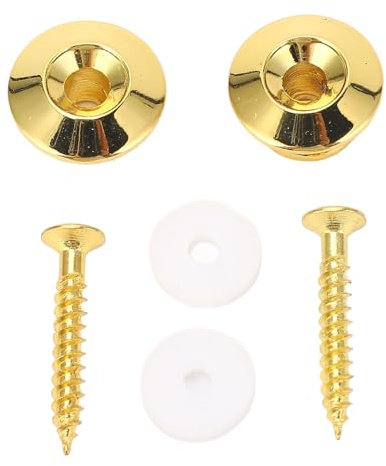 Fafeicy Gitarrengurt-Verriegelungsknopf, Goldenes Metalldesign, Sichere Befestigung für Elektrische Akustikgitarren