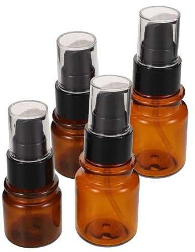 Outanaya Reise Lotionspender 4 Stück 40 ml 60 ml Braune Kunststoffflaschen mit Auslaufschutz UV Schutz Nachfüllbare Kosmetikflaschen für Öl Creme Haarpflege Proben
