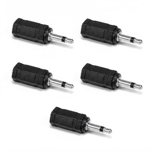 5PCS Adattatore Mono A Stereo Da 3,5 Mm, Per Connessioni Audio, Adattatore Jack 3,5 Mm Come Adattatore Stereo A Mono E Adattatore Cuffie 3,5 Mm Per Dispositivi Di Registrazione Headset E Dispositivi A