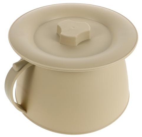 DOITOOL Pot à Urine en Plastique Épais avec Couvercle, Bords Lisses et Facile à Ranger, Urinoir de Nuit Adapté aux Personnes Âgées et Garçon et Filles