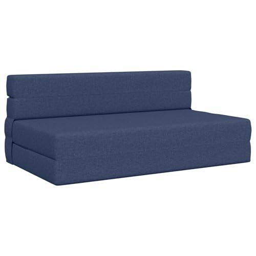 vidaXL Klappsofa Bett Blau 152 x 86,5 x 60 cm Stoff, Verstellbares Sofa-Bett, rechteckige umwandelbare Couch, vielseitiges Möbelstück für Schlaf- und Wohnzimmer