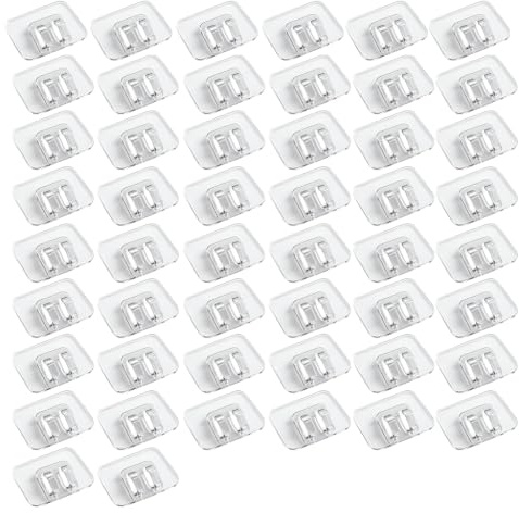 Lichterketten Haken Außen Selbstklebend Kabelclips 50Stück Wetterfest Transparent Kunststoff Halterung Ohne Bohren Garten Deko Outdoor Terrasse Balkon Party Lichtschlauch Kabelhalter Kabelbefestigung