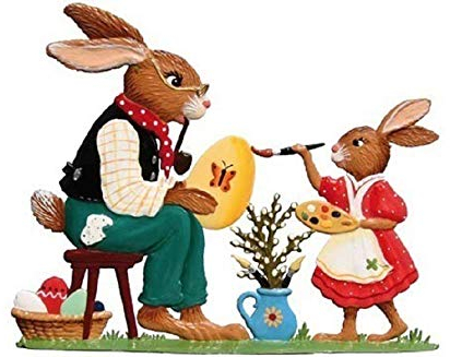Wilhelm Schweizer Zinnfigur Papahase mit Kind - Jahreshase 2010