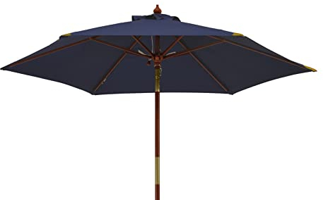 Kai Wiechmann Sonnenschirm 240 cm blau kippbar Windauslass UV-Schutz 50