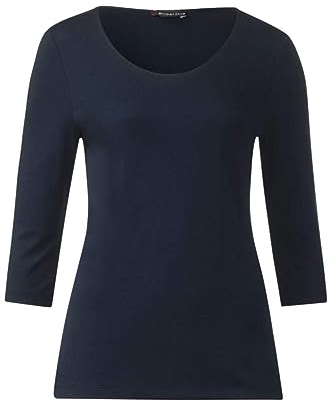 Street One Damen Pania T Shirt, Deep Blue, 40 EU