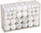 Spetebo - Palline per albero di Natale, set da 100, 3 colori a scelta, materiale: plastica (bianco)