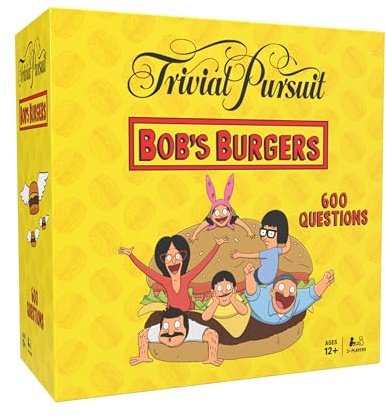 Trivial Pursuit: Bob's Burgers, Bite-Sized Edition Trivia Game, Test Your Belcher Knowledge Covering The First 9 Seasons, 600 Questions in 6 Categories, Officially Licensed Merchandise & Collectible