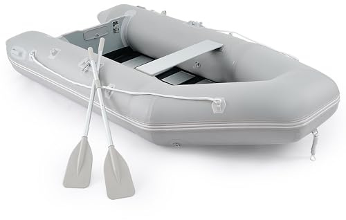 CO-Z 10ft Inflatable Dinghy Boat for 4 Adults, 990lb PVC Raft with Oars