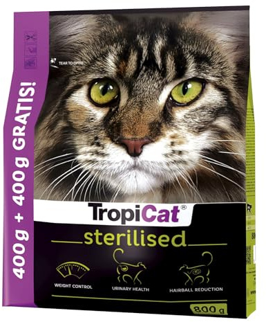 TROPICAT STERILISED 800g - Alleinfuttermittel für ausgewachsene, sterilisierte Katzen ab 12 Monaten
