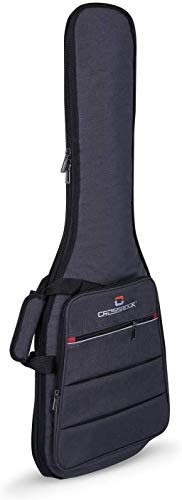Crossrock CRSG107E E-Gitarrentasche, 10 mm Polsterung, Rucksack erhältlich, Dunkelgrau (CRSG107EGR)