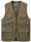 Oralidera Herren Anglerweste Ärmellos Jacke Outdoor Weste Jagdweste Sommer Herrenwesten Sportlich Fotografie Funktionsweste mit Vielen Taschen, Braun, L