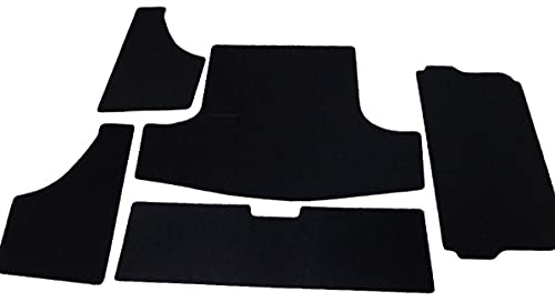 autix Kofferraummatte für Trabant 601/1.1 Limousine (1964-1990), 5-teilig, Schwarz, Vließvelour