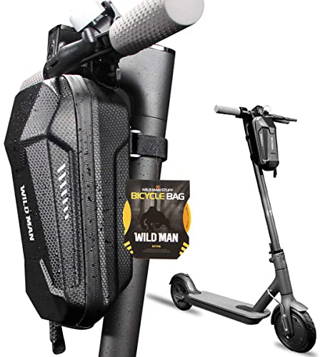 Bolsa para patinete WILD MAN Bolsa para manillar de patinete 3L Bolsa para patinete eléctrico Grande Negra