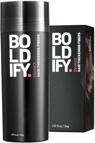 BOLDIFY Streuhaar für Dünner Werdendes Haar (Hellbraun), Unsichtbar, Natürlich, Große Flasche, 56g, Kaschiert Haarausfall in 15 Sek, Haarverdichtung, Haarpuder für Feines Haar, Frauen/Männer