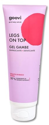Goovi, Legs on Top, Gel Gambe Azione Rinfrescante e Defaticante, Dona Sollievo per Gambe Stanche e Pesanti, Favorisce Drenaggio dei Liquidi, 125 ml