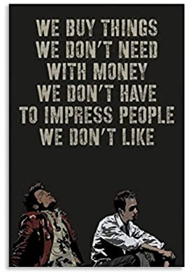 CUQ Fight Club 1 Posterdrucke auf Leinwand, Heim-Wanddekoration, Bilderdruck, modernes Familien-Schlafzimmer, Dekor-Poster, 40x60 cm