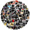 Bric Dodo 100 Stück Schwarze Katze Aufkleber Laptop Telefon Gitarre Skateboard Notebook Auto Motorrad Fahrrad Niedliche Katze Vinyl Stickers Wasserdicht Aufkleber für Jugendliche Kinder Erwachsene