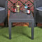Rattan Look Plastic Garden Coffee Side Snack Table Outdoor Patio Deck Furniture (Anthracite)