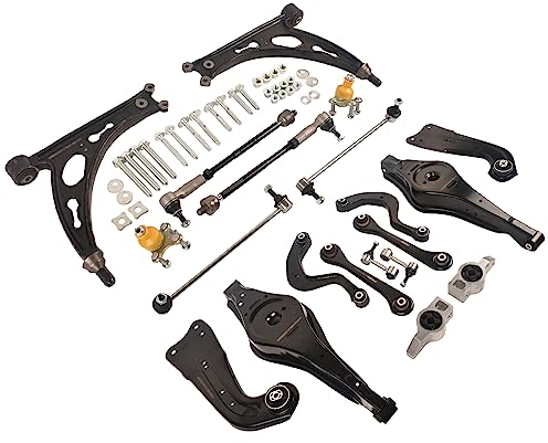 Flynsu Querlenker-Set Lenkhebel verstärkt Vorne Hinten Kompatibel mit Golf 5 6 1K0505465C 5Q0505323C 3C0407151E 1K0407365E