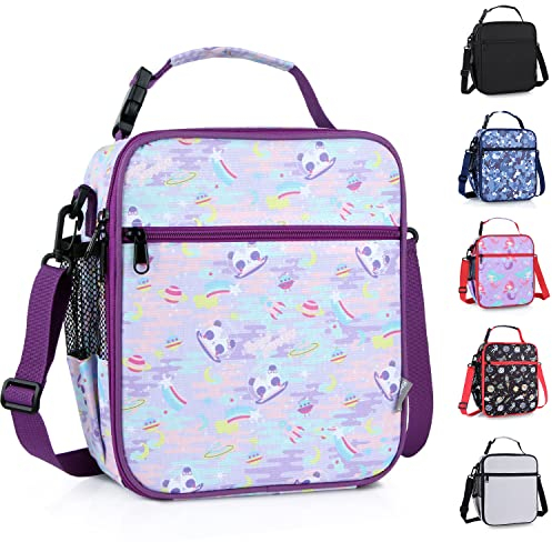hombrima Isolierte Lunchbox-Tasche für Kinder, Thermo-Picknick-Kühltasche mit verstellbarem Riemen, für Erwachsene, Kinder, Damen, Herren, Jungen, Mädchen, Schule, Arbeit (Panda)