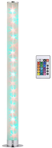 HOMCOM RGB Floor Lamp, Dimmable Corner Lamp with Remote Control & 16 Colours Effects, LED Modern Mood Lighting for Living Room Bedroom Gaming Room, Max Power 5W
