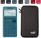 Casio Graph 25+E II avec Housse de Protection WYNGS Incluse Gris Foncé - Calculatrice Graphique - Pack de Base