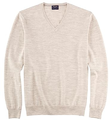OLYMP Herren Pullover V-Ausschnitt 015010,Single Jersey, Knit Regular fit | Pullover, Rippbündchen, Regular Fit, 100%Schurwolle