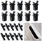 Serrure à Bac à Couvercle Tactile,Loquets de Rechange en Plastique,Fermeture de Verrouillage de Poubelle,Fermoir de Poubelle de Rechange,10Paires Serrure de Loquet de Poubelle à Couvercle Tactile,Noir