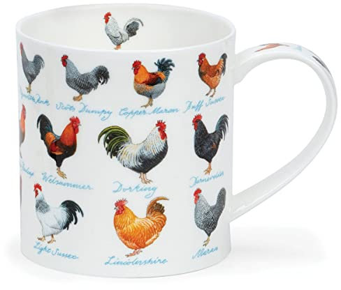 Dunoon Orkney Mug en porcelaine anglaise Motif poules 0,35 l