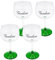 Strength & Honour 4 x Gordon's Large Balloon Stem Green Gin Glass Bowl Goblet Bar Pub Home