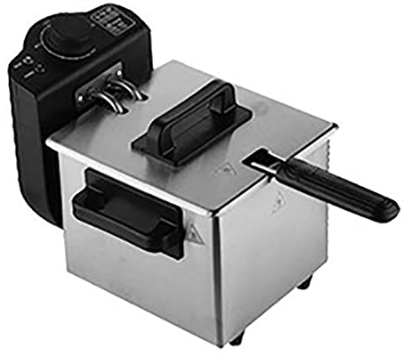 Deep Fat Fryer with Viewing Window Stainless Steel Deep Fryer Removable Oil Basket Adjustable Thermostat Control for Cooking French Fries, Onion Rings, Egg Rolls, Fried Chicken,1.5L (1.5L)