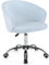 T-THREE.Velvet office and makeup chair, swivel rolling computer seat, height-adjustable ergonomic desk chair., Suitable for Home Office(Blue)