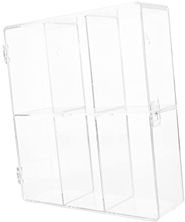 BESTonZON Kasten Aufbewahrungsbox Für Figuren Puppe Vitrine Für Modellautos Tischvitrine Spielzeug-Organizer-Regal Vitrinen Für Sammlerstücke Vitrine Für Figuren Acryl Gitter Staub Schrank