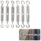 Dadazhenxuan Spannschloss M6 Drahtspanner Set,Verstellbare Spannschlösser,Spannhaken für Sonnensegel,Zaunspanner mit Schraube,Spannschlösser Edelstahl,Spannschloss Haken,Edelstahl Spanner M6