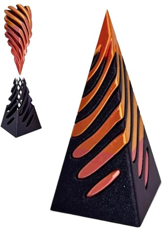 Impossible Pyramid Passthrough Sculpture, Pass Through Pyramid Fidget Toy